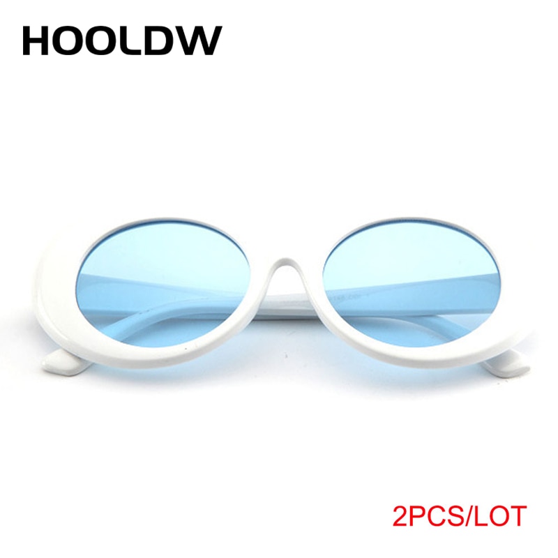 2 st/lot clout goggle kurt cobain solglasögon herr dam vintage ovala runda solglasögon dam  uv400 glasögon gafas de sol