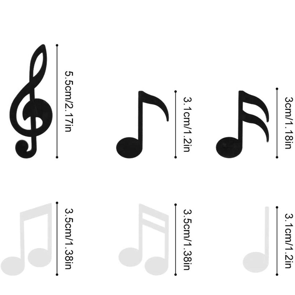 6PCS/Set Fridge Magnets Musical Notes Magnet Refrigerator Message Sticker Home Decor Kitchen Accessories