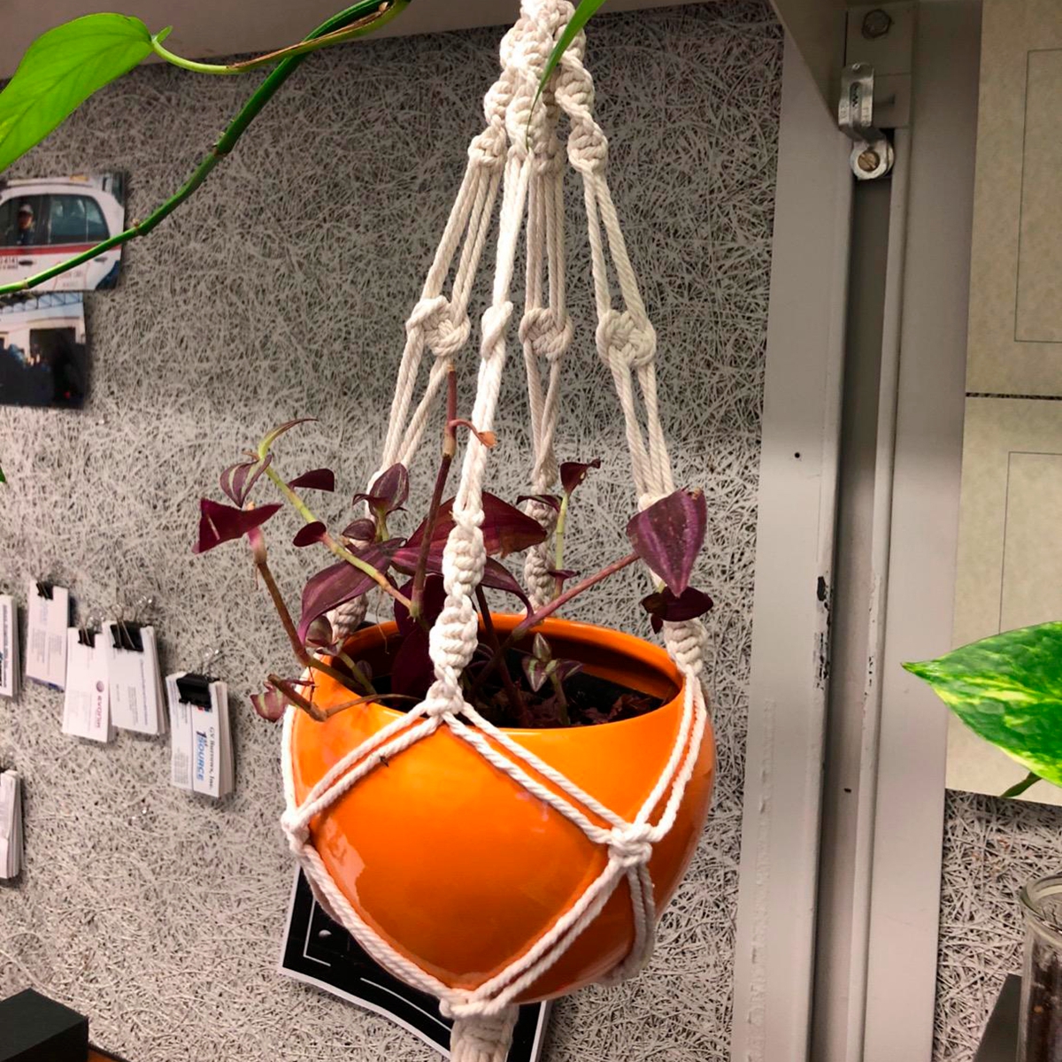 Macramé hecho a mano colgador de plantas cestas soporte para macetas balcón colgante maceta cesta decoración cuerda de elevación suministros de jardín para el hogar