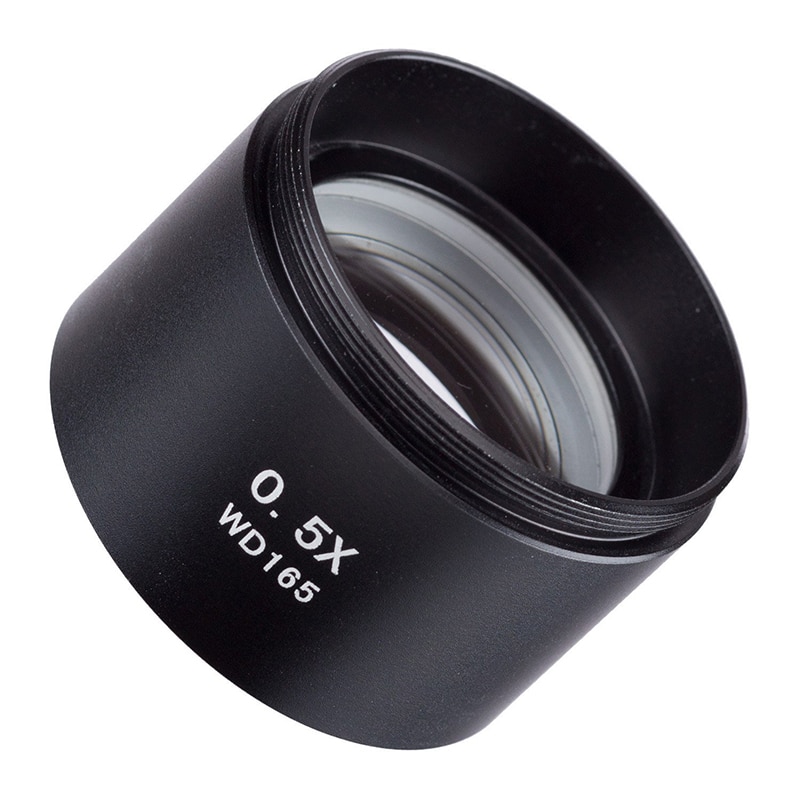 0.5X Barlow Lens Focal Reducer for Biological Stereo Microscope Objective Lens M48*0.75 Threads Auxiliary Lens accessories&parts