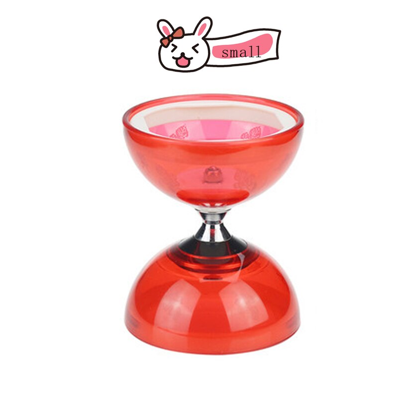 Unico di Modo 3-Cuscinetto Colorati Diabolo Chineseyoyo Con Handsticks & String Giocoleria Giocattolo Per I Bambini Al Coperto Giochi All'aperto Divertimento: Red Small