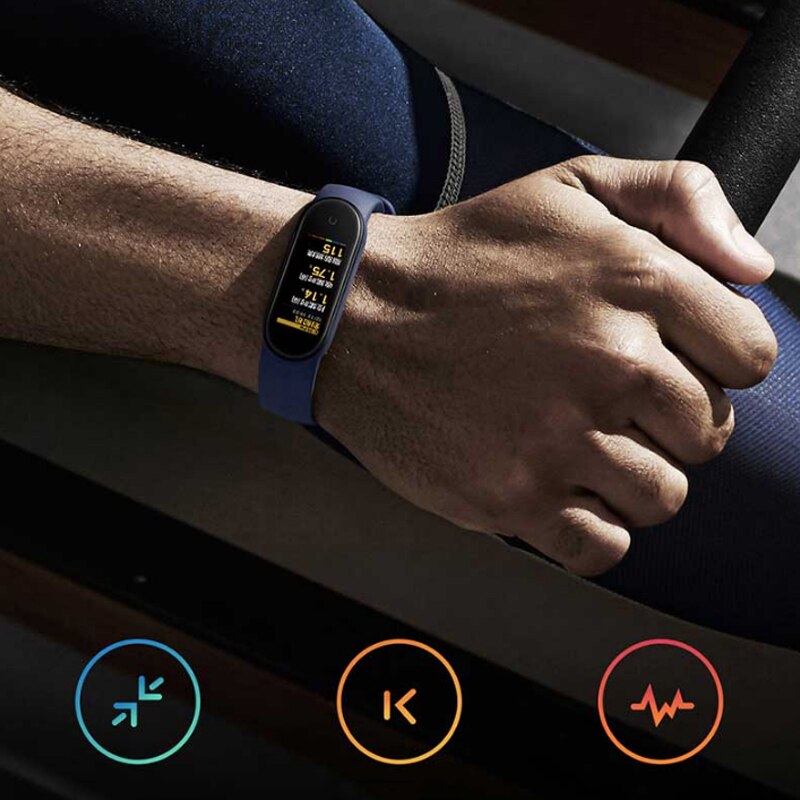 Xiaomi Originale Fascia 5 Braccialetto Intelligente AMOLED Schermo Variopinto di Frequenza Cardiaca Fitness Tracker Bluetooth 5.0 Impermeabile Miband5