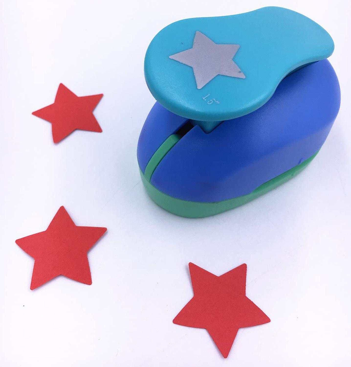 Kamei Arts&Crafts Set of 3PCS Star ( 1.5", 1", 5/8") Craft Punch Set Paper Punch Craft Scrap-booking Eva Punches Tool