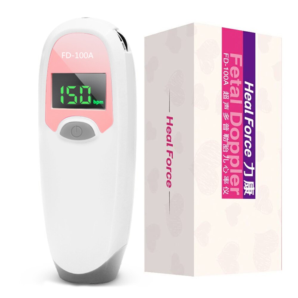 2.5MHz Doppler Fetal Heart Rate Monitor Home Pregnancy Baby Fetal Sound Heart Rate Detector LCD Display No Radiation: Default Title
