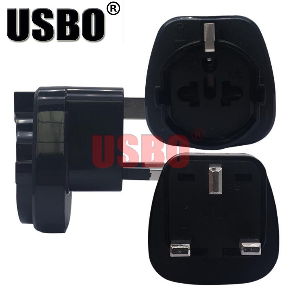 Black white universal 10A 250V British Grounding travel adaptor plug Hong Kong Singapore Malaysia embedded converter Type-I: Black