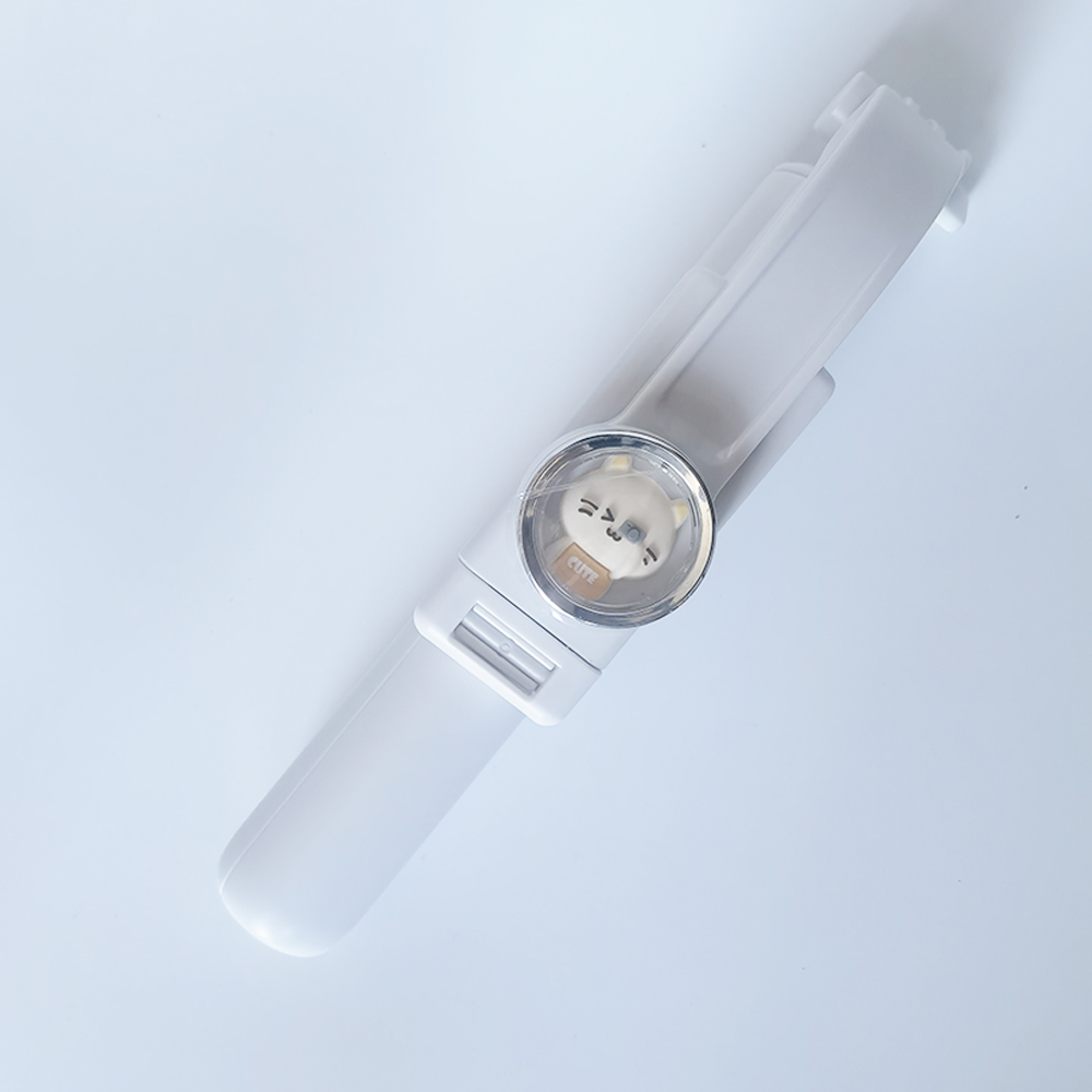 KT01 100 cm draadloze mobiele telefoon selfie stick statief Bluetooth externe uitbreiding statief live selfie tour: WHITE