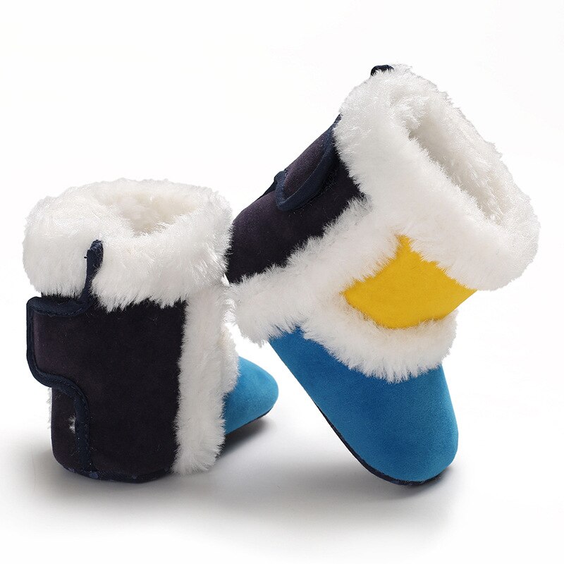Inverno manter quente primeiro walker bebê menina criança botas com borboleta-nó anti-deslizamento neve sapatos grossos
