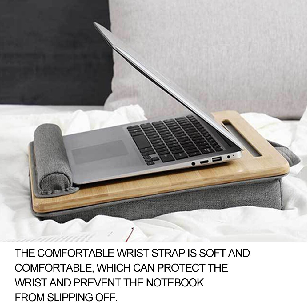 With Soft Pillow Multifunctional Handle Mouse Pad Stable Lightweight Durable Home Wooden Laptop Desk Office Universal