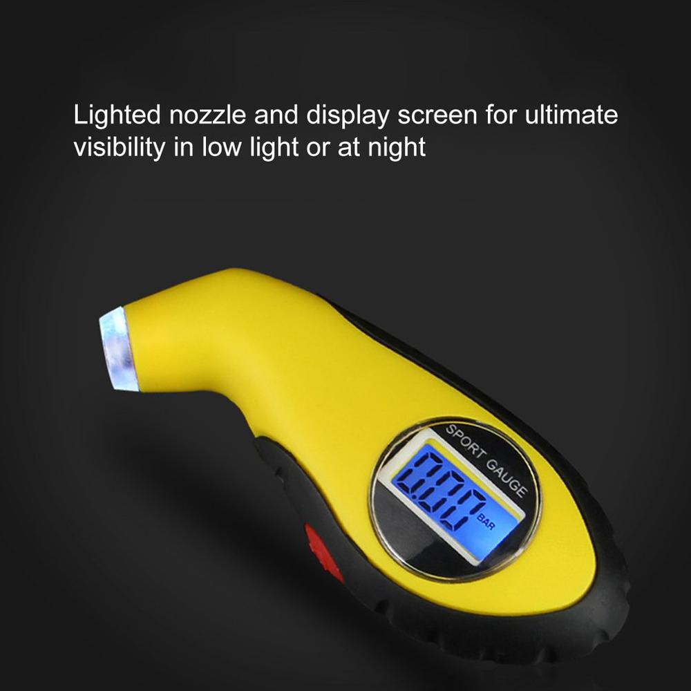 Car Electronic Digital LCD Tire Pressure Gauge Meter 0-100 PSI Backlight Tyre Manometer Barometers Tester Tool