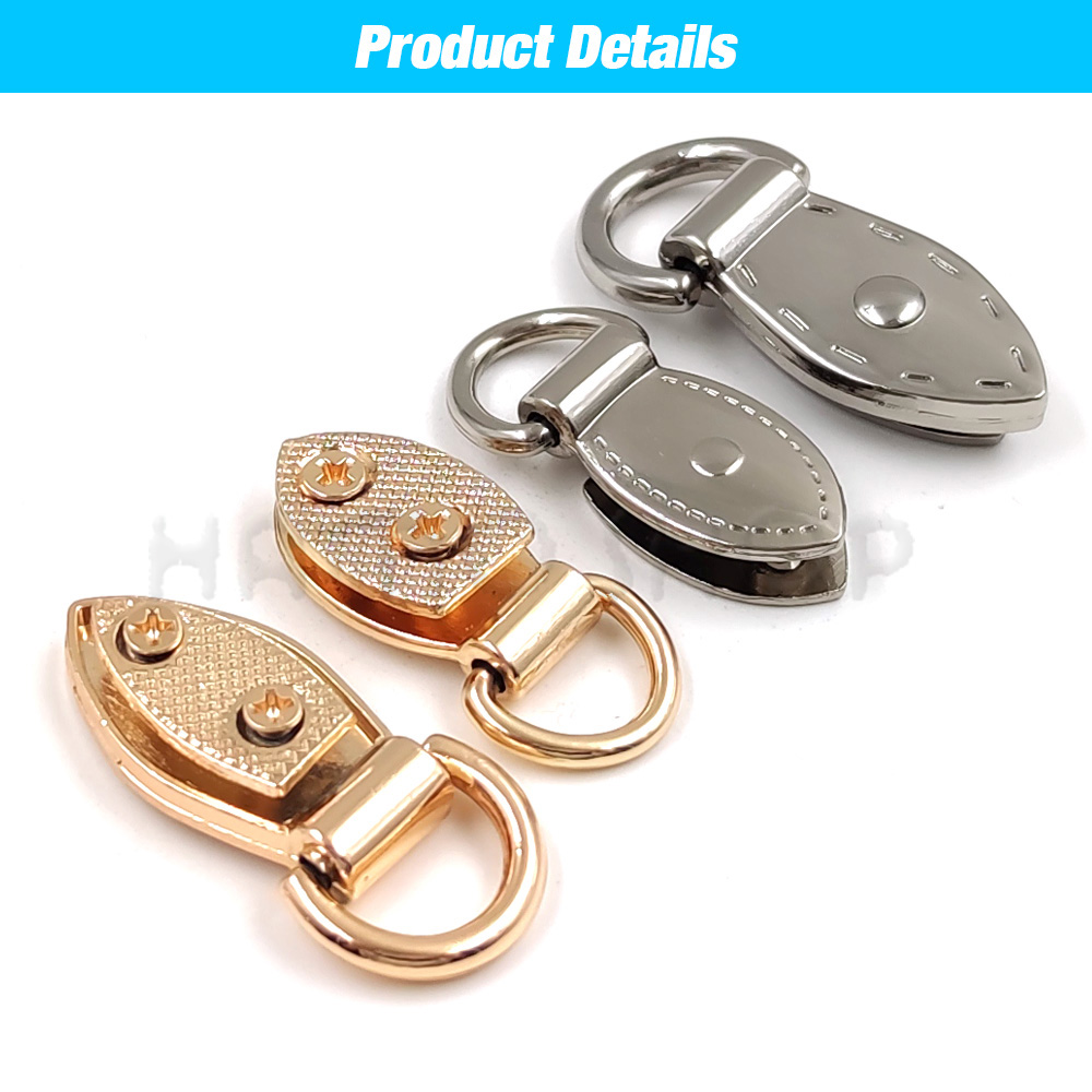 2 Stuks Metalen Bladvorm D-Ring Connector Anker Gespen Met Schroeven Hanger Haken Tassen Riemen Riem Leer ambachtelijke Diy Accessoires