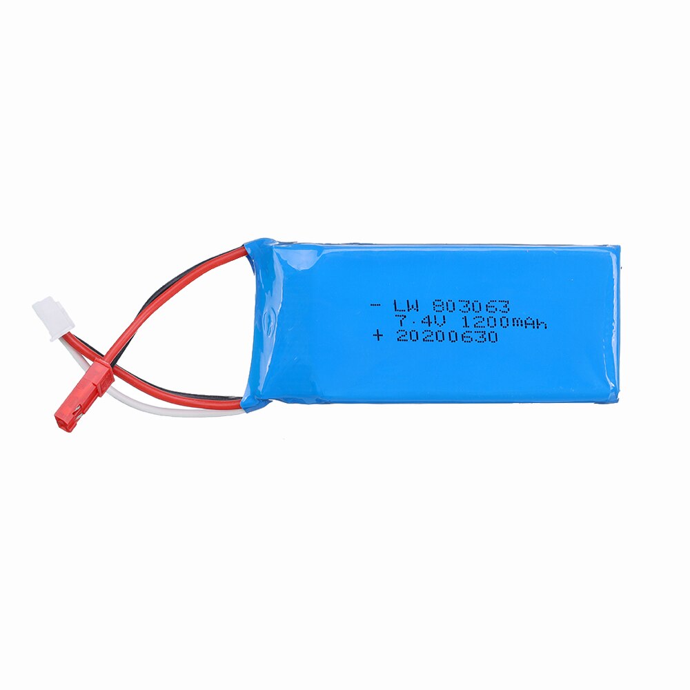 Lipo battery 7.4v 1200mAh 2s 30c JST plug for HC6 RC car V262 V333 V353 V666 V912 V913 rc helicopter 1PCS-5PCS: 1pcs