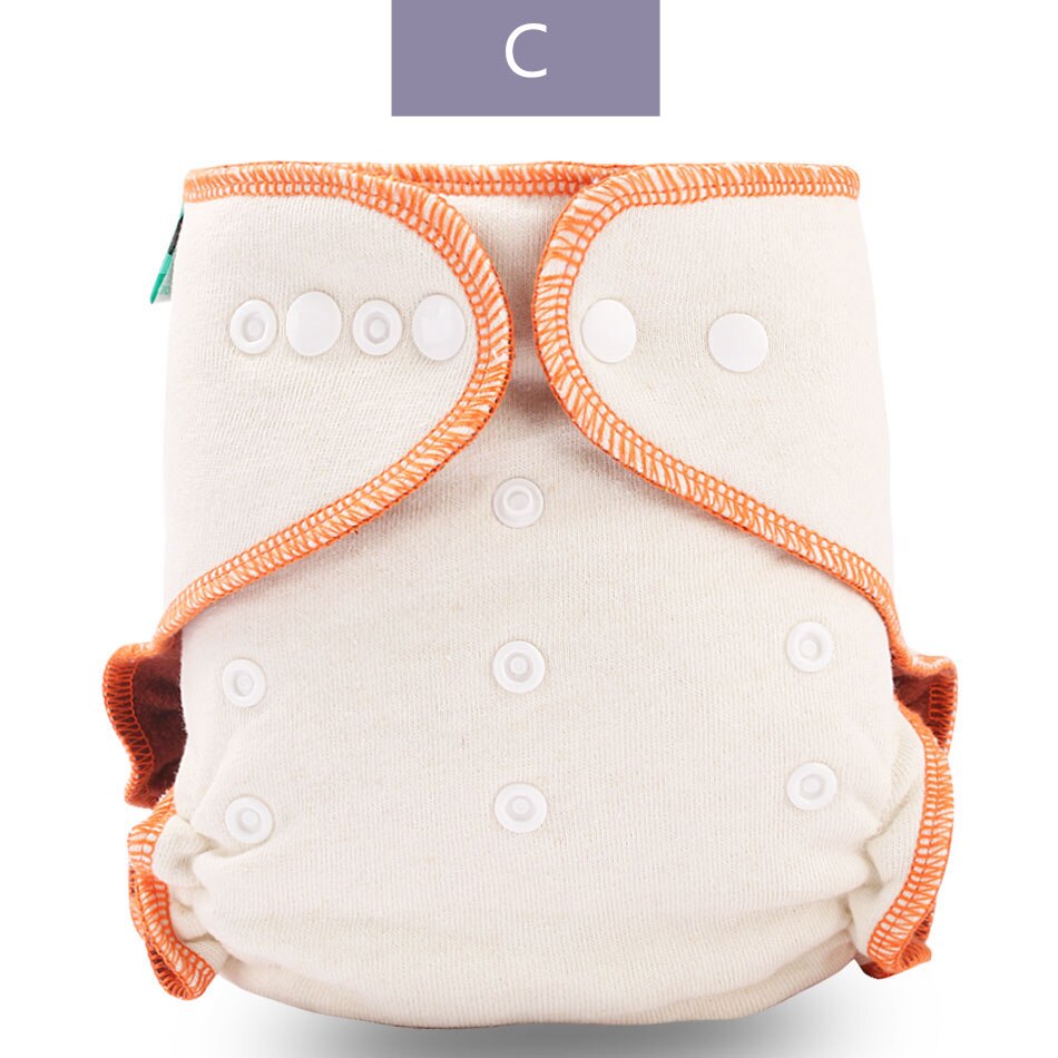 Elinfant Kawa polarny runo wielokrotnego użytku dopasowana pieluszka jeden rozmiar noc AIO i AI2 pieluszka dla niemowląt zmywalna konopna pieluchy z tkaniny 1 szt. Opakowanie: C-fitted diaper