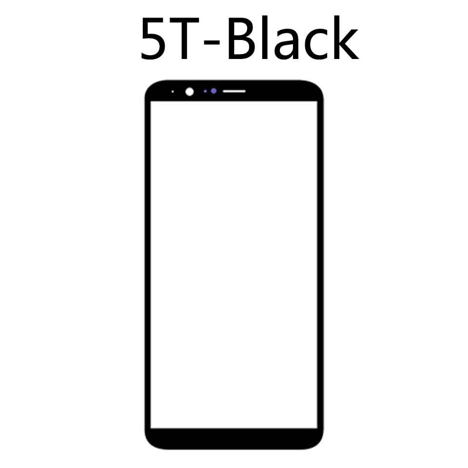 For Oneplus 5 A5000 Front Touch Screen Glass Outer Lens For Oneplus 5T LCD Glass Replacement: 5T-Black-No tool