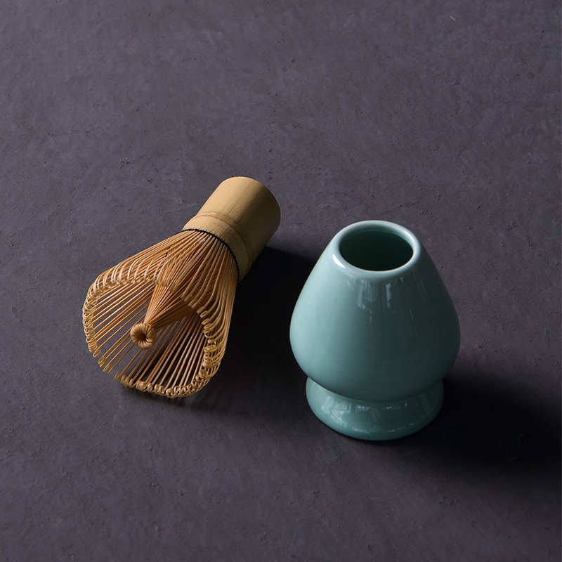 LUWU traditionele matcha sets natuurlijke bamboe matcha garde ceremic matcha kom garde houder japanse stijl thee sets