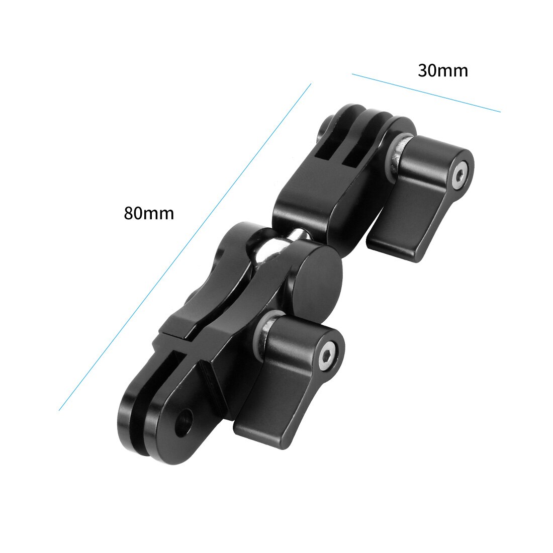 BGNing 360 Degree Rotation Metal Adapters Helmet Adapters Mounts for Gopro for Osmo Action for AKASO EK7000 4K Action Camera: Black Original