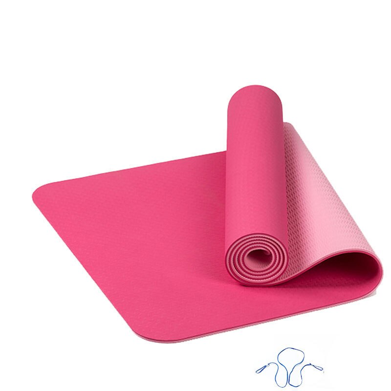 6mm tpe-yogamatten, rutschfest, für sport, fitness, pilates, gymnastik und anfänger: Rosa