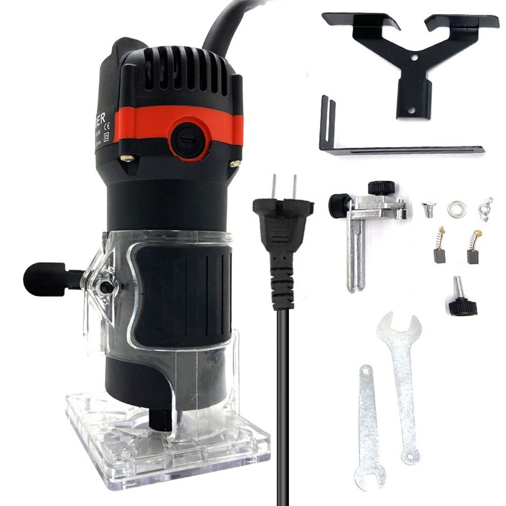 Houtbewerking Elektrische Trimmen Machine Elektromechanische Hout Frezen Graveren Steken Machine Borstel Motor Hout Router: US plug