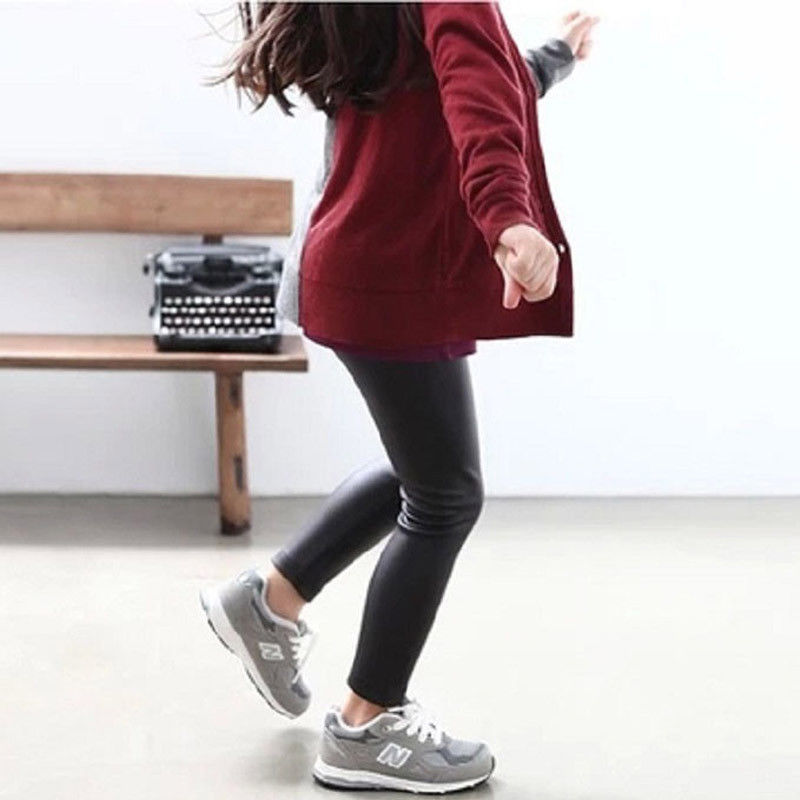 Kids PU Lederen Broek Meisjes Baby Kids Stretch Broek Peuter Skinny Leggings voor 1-8Y