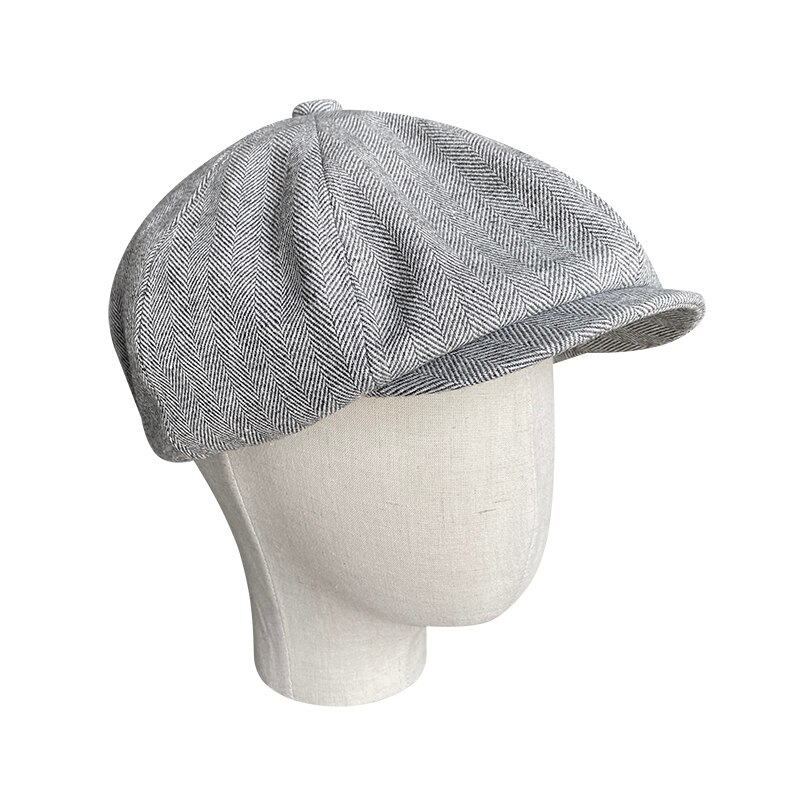 Big Large Newsboy Cap Men's Retro Herringbone Cotton 8 Panel Hat Casual Baker Boy Caps Gatsby Hat Boina Beret for Male BJM55