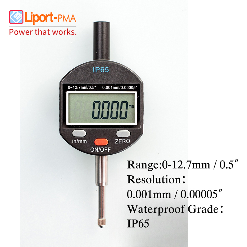 Range 0-12.7mm 0-25.4mm 0-50.8mm High Precision Digital Dial Indicators Digital Micron Indicator Gauge Micrometer Gauge Tool: Gold