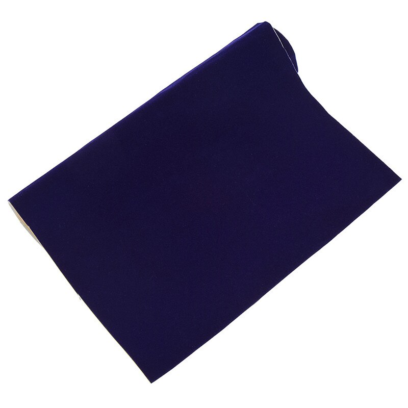 A4 adhésif velours flocage tissu couleur unie tissu pour vêtements chaussures sacs bricolage accessoires de couture à la main: Dark blue