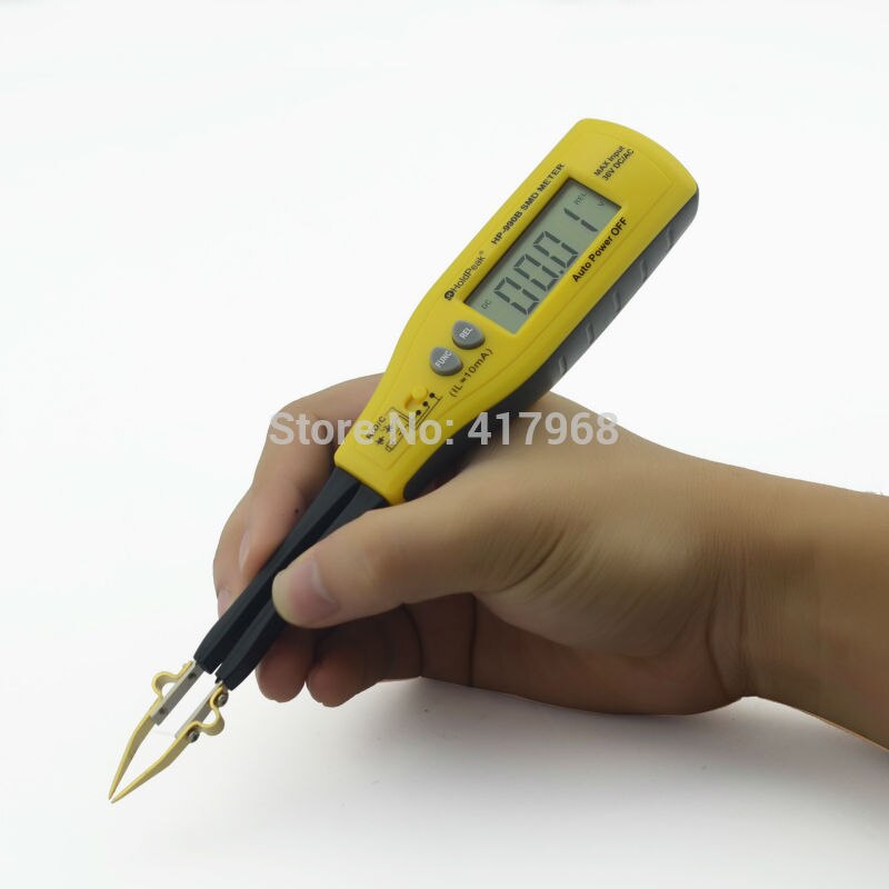 HP-990B SMD Multimeter Diode Capacitance Resistance Tweezers Meter Auto Range Meter Resistor Capacitor Continuity Battery Tester