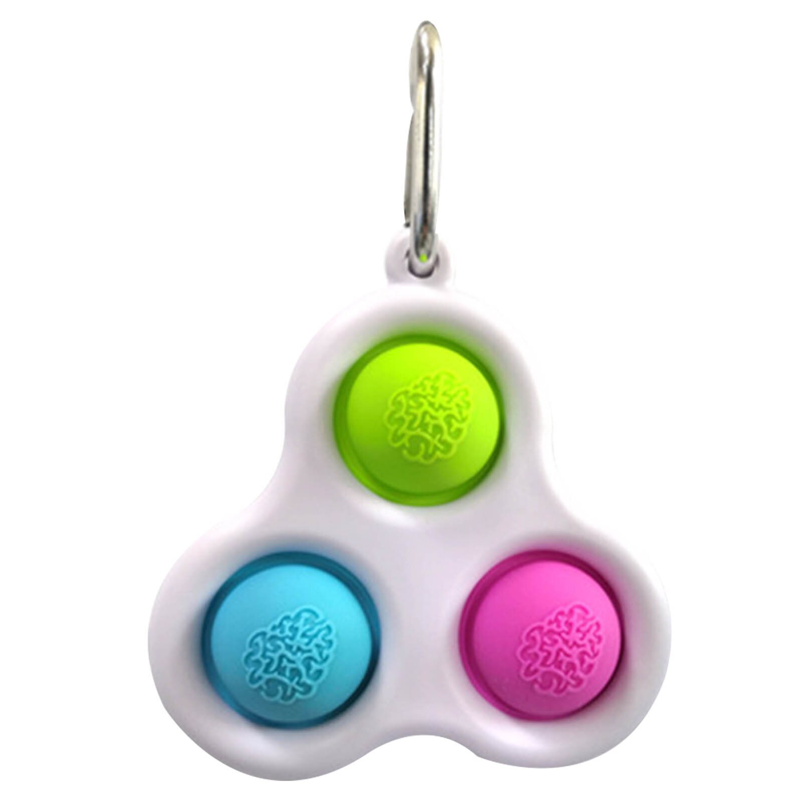 1pcs Simple Dimple Fidget Toy Small Pressure Reliever Fidget Toys Board Controller Kawaii Keychain Push Pops Bubble Sensory Toy: B