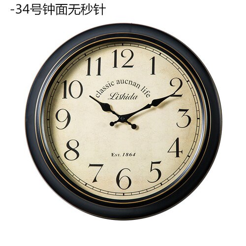 Grande montre murale Vintage américaine Horloge murale en métal salon silencieux rétro Shabby Chic horloges Horloge murale idées: Style 4 / 12 pouces