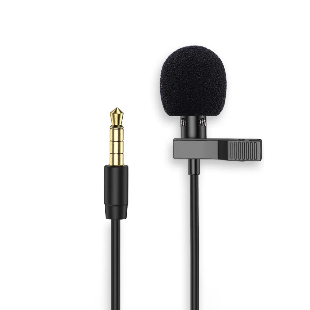 3.5mm Computer Microphones Mini Lavalier Mic Clip-on Lapel PC Microphone For Speaking Singing Speech USB Type C Microphones: Beige