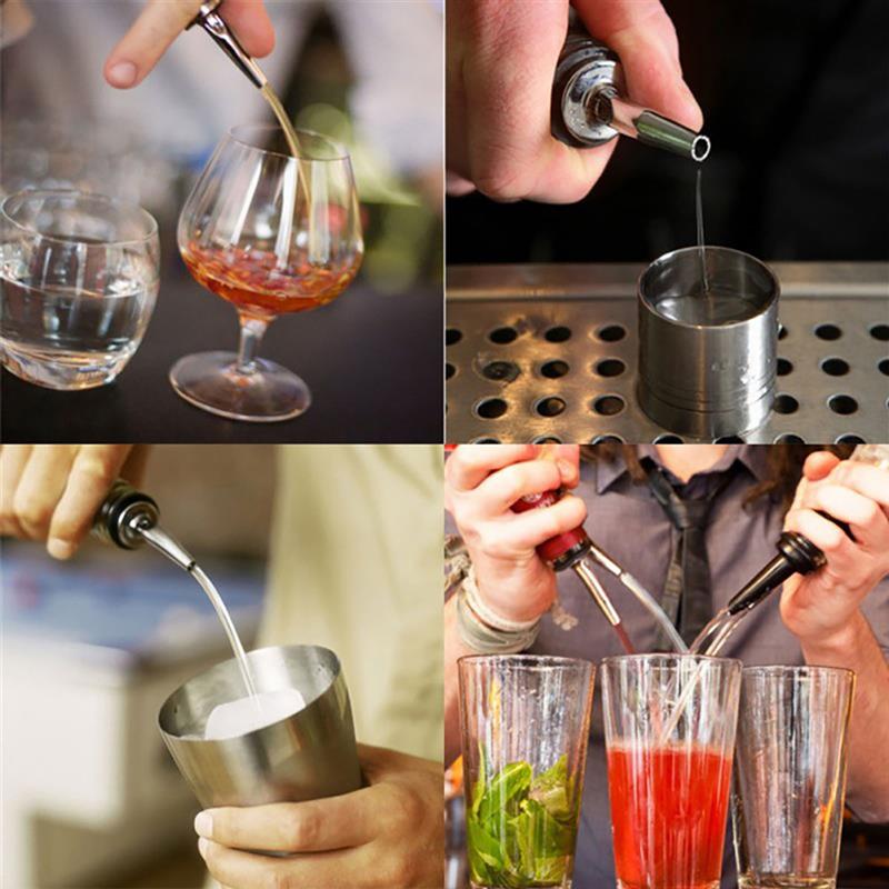 3/4/6 stk vinflaske i rustfritt stål skjenker oljekork bartender vin tilbehør bar tilbehør vin skjenker