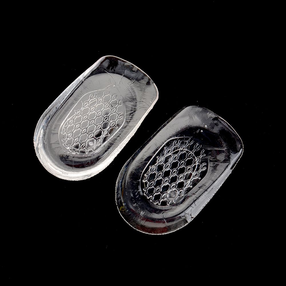 1 par de plantillas de Gel de silicona almohadillas de talón para el dolor calcáneo cuidado de los pies salud apoyo spur cojín para los pies almohadillas de sílice