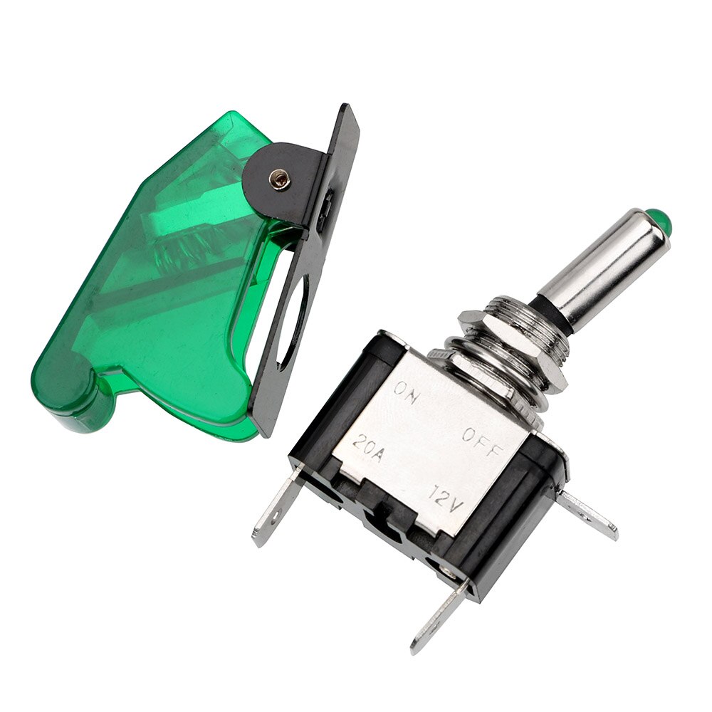 Leepee 12v 20a med beskyttelsesdeksel spst vippebryter ledd bryter kontroll på / av vippebryter bil auto deksel ledet lys