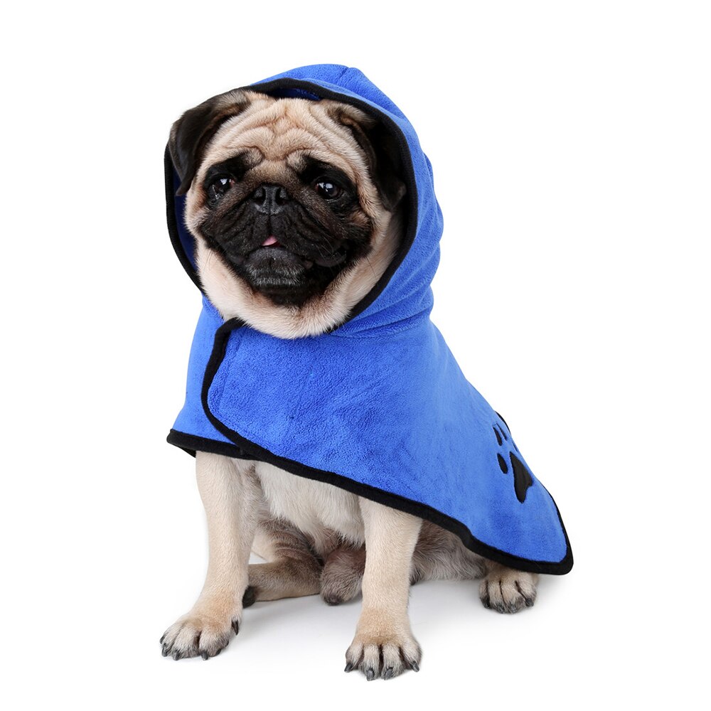 Pet Dog Bathrobe Pet Dog Bath Towel for Small Medium Large Dogs Microfiber Super Absorbent Pet Quick-Drying Towel