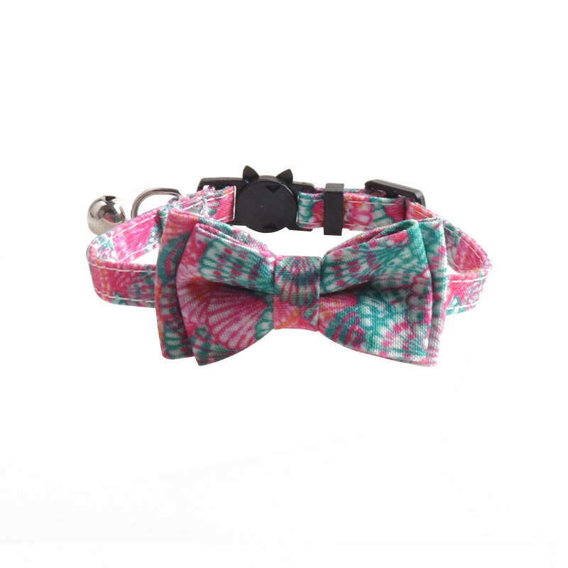 Djur katthalsband söt rosett katt klockhalsband halsband avokado frukt krage pilbåge justerbar små hundar valp halsband katt produkt: Rosa grön