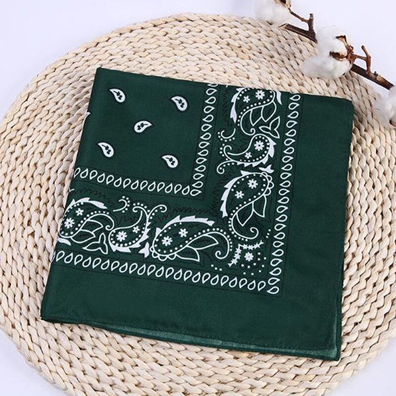 Hiphop katoenen bandana vierkante sjaal 55cm*55cm zwarte rode paisley hoofdband bedrukt voor dames/heren/jongens/meisjes kledingaccessoires