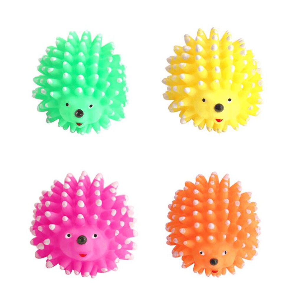 Pet Dog Puppy Cute Hedgehog Shape Doll Interactive Squeaky Chew Play Scratch Toy