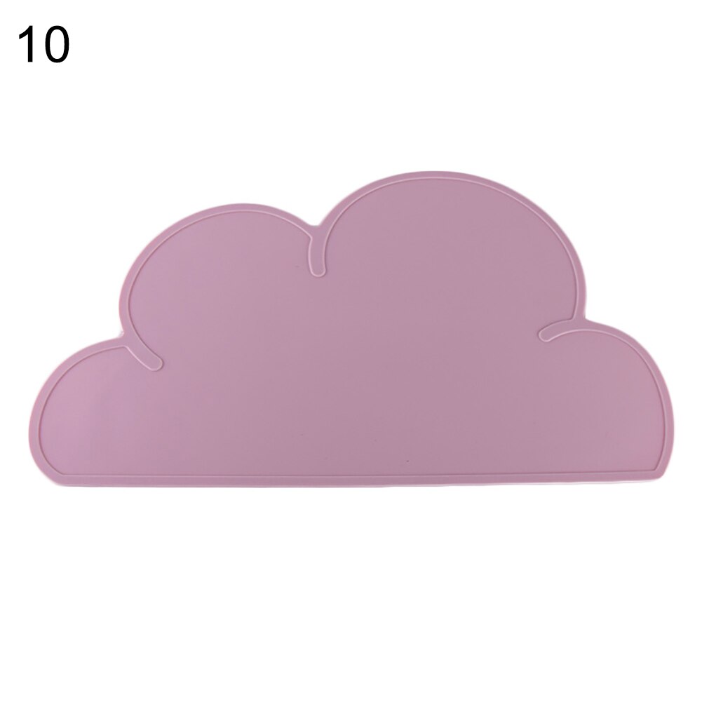 Portable Cloud Shaped Silicone Placemat Children Baby Plate Mat Waterproof Tableware Heat Resistant Bowl Pad Home Dinner Tools: Pink