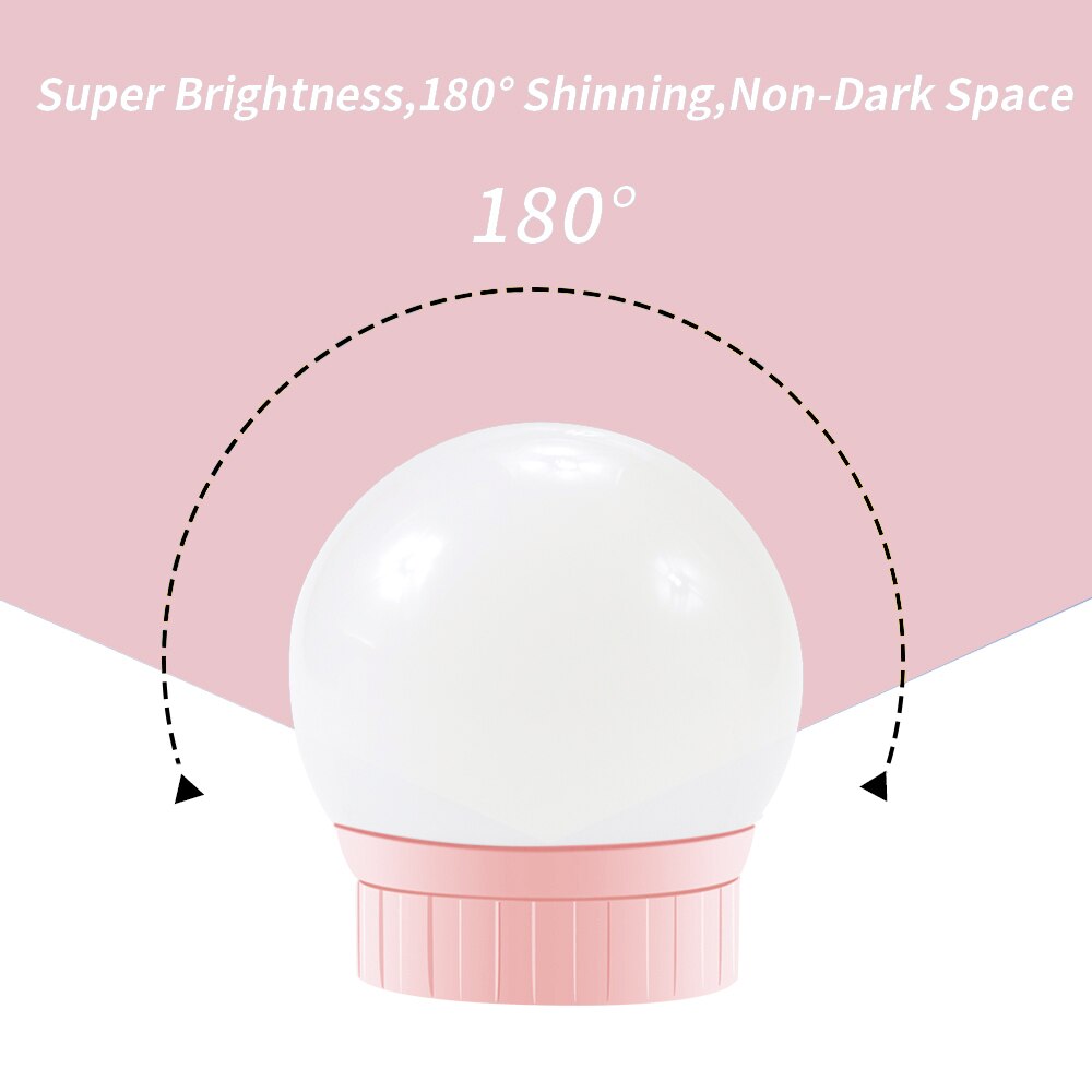 Hollywood Stijl Kaptafel Lamp 6 10 14 Bollen Kit Led Make-Up Spiegel Touch Sensor Switch 12V Led Spiegel licht Usb Muur Lampen