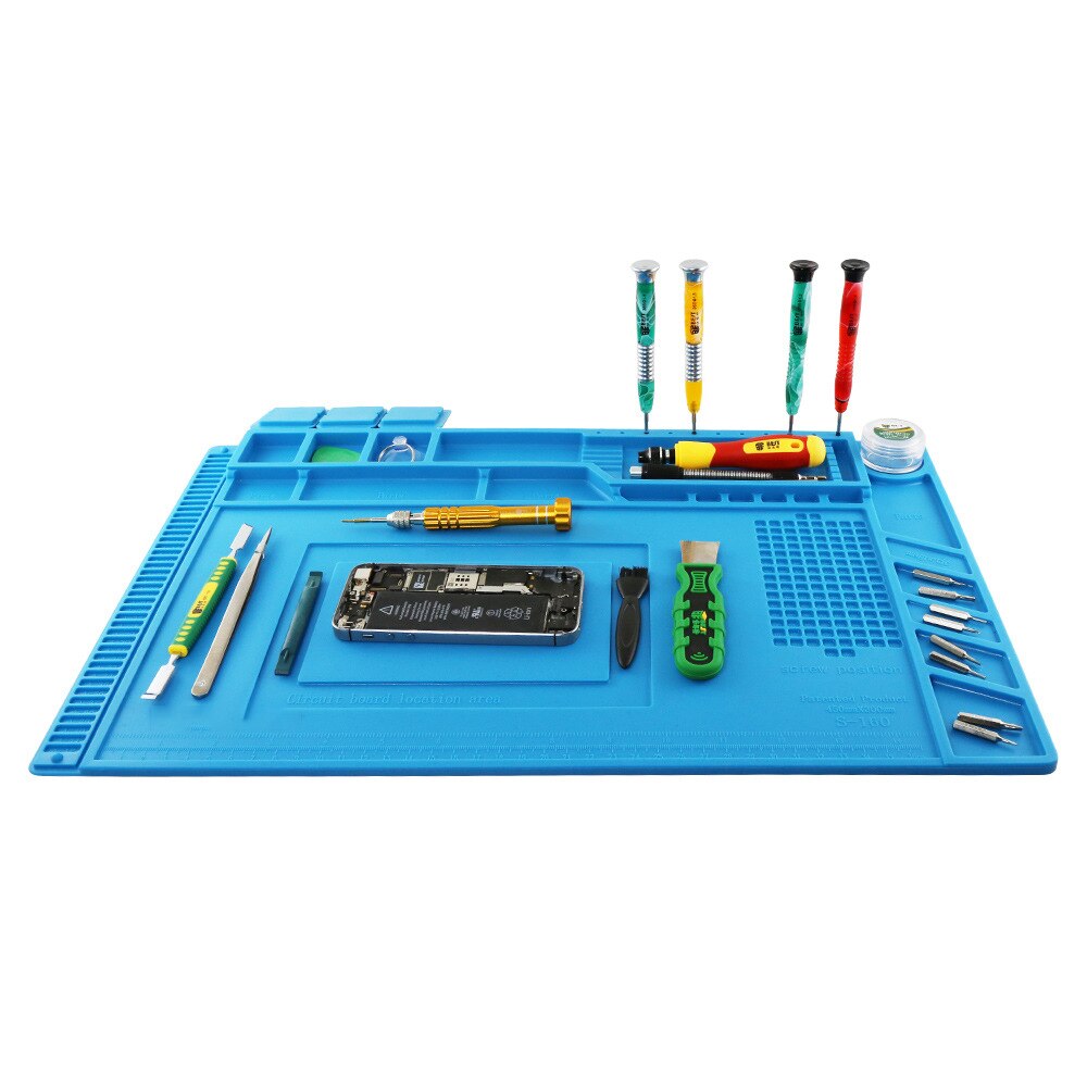 Heat Insulation Silicone Working Mat Heat-resistant Soldering Platform Magnetic Cushion Station Repair Insulator Maintenance Pad