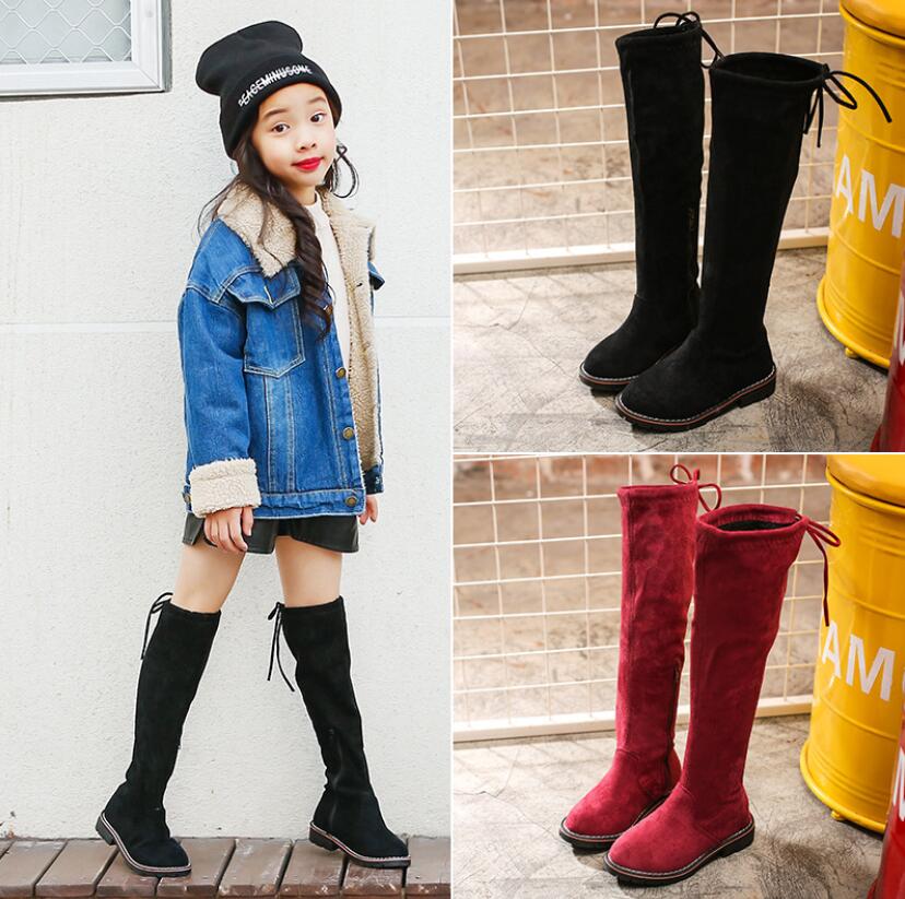Meisjes Knie-Hoge Lange Laarzen Prinses Editie Kinderen Tall Martin Laarzen Kinderen Hoge Kinderen Schoenen Bota Kid sneakers