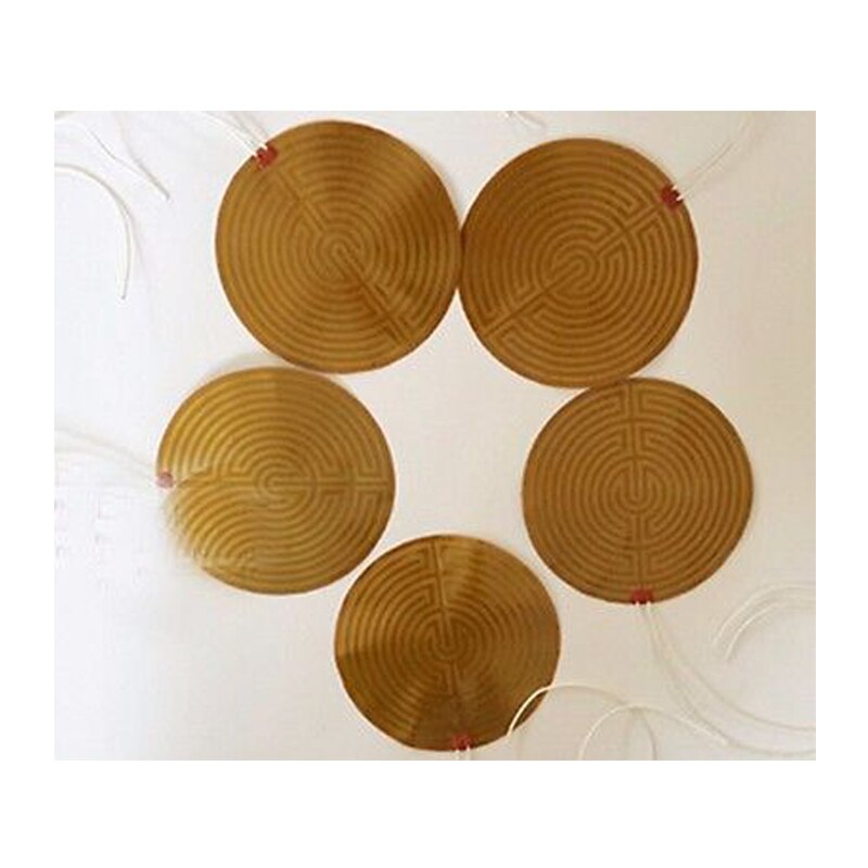 Calentador de película de poliimida eléctrica flexible, elemento calefactor para cables eléctricos, 25mm, 5W, 12V de CC, 1 unidad