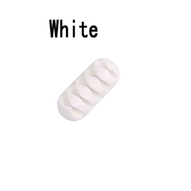 5-Clip Earphone Cable Winder Charger Organizer Cable Clips Fixing Holder Portabel Durable Cable Earphone Wire Protector Hot Sale: White