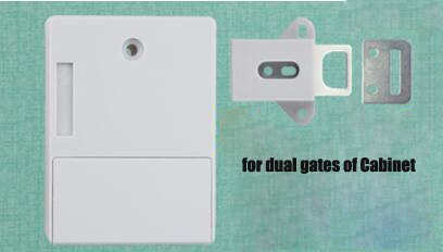 Cabinet Lock, Battery Rfid Card Hidden Drawer Locker Lock Keyless Diy: silver dual gates