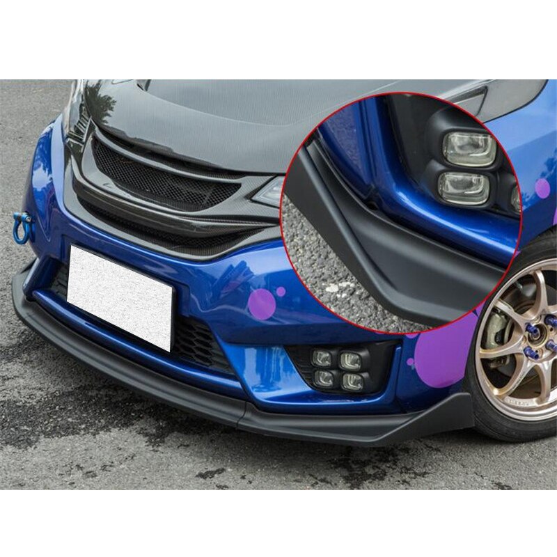 CEYUSOT For Honda Fit Jazz Car Front Bumper Lip Body Kit Diffuser Deflector Spoiler Splitter Lip Guard Jazz spoiler