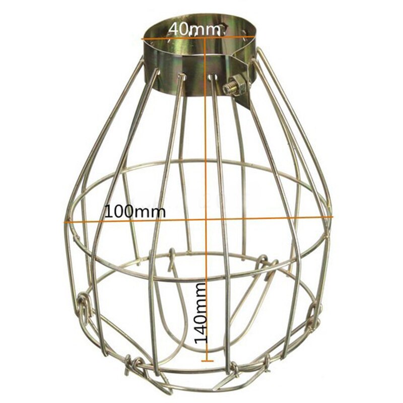 Järn vintage tråd lampa bur lampskärm för reptil husdjur brooder värme lampa glödlampa industriell lamp vakt bur lampa skärm