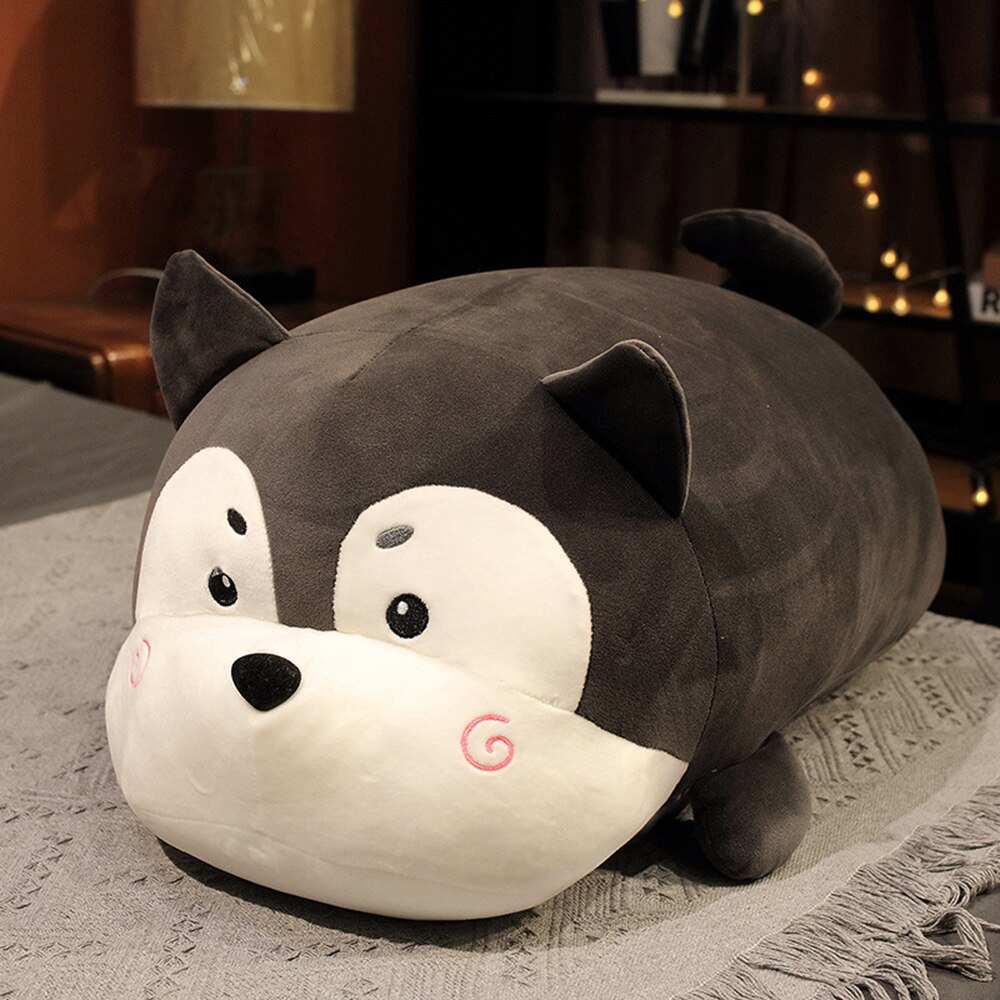 Adorable Dog Plush Doll Soft Stuffed Toy Kid Hugging Pillow 50cm Comfortable for Kids Girls Pacify Rag Toy EIG88: Dark grey