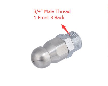 BSPT 1/2"3/4" High Pressure Water Jet Drain Pipe Sewer Cleaning Nozzle Washer High Pressure Pipe Cleaning Sewer Nozzle: Green