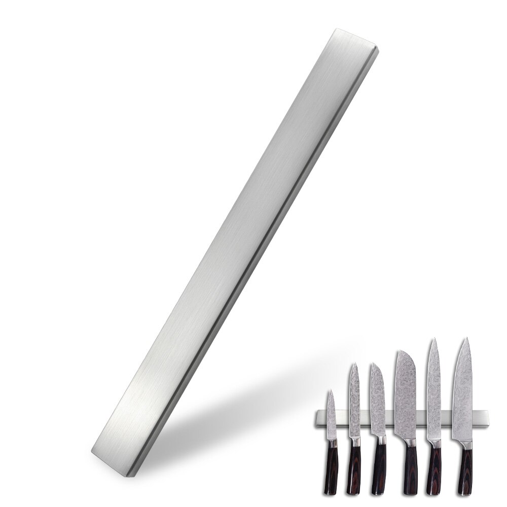 18 tommer 45cm magnetisk knivholder lengde magnet veggfeste knivstativ rustfritt stål 304 magnet kniver blokk kjøkkenkniv verktøy