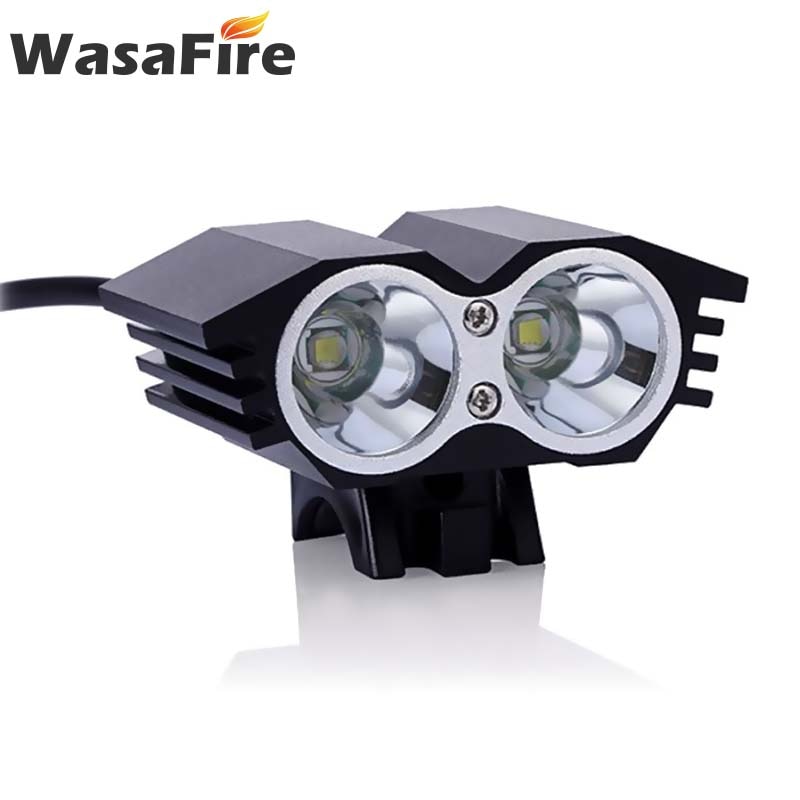 2600 Lumens Bike Light Set - 5 LED, High/Low Beam, Rechargeable, 8000mAh, Power Bank Function