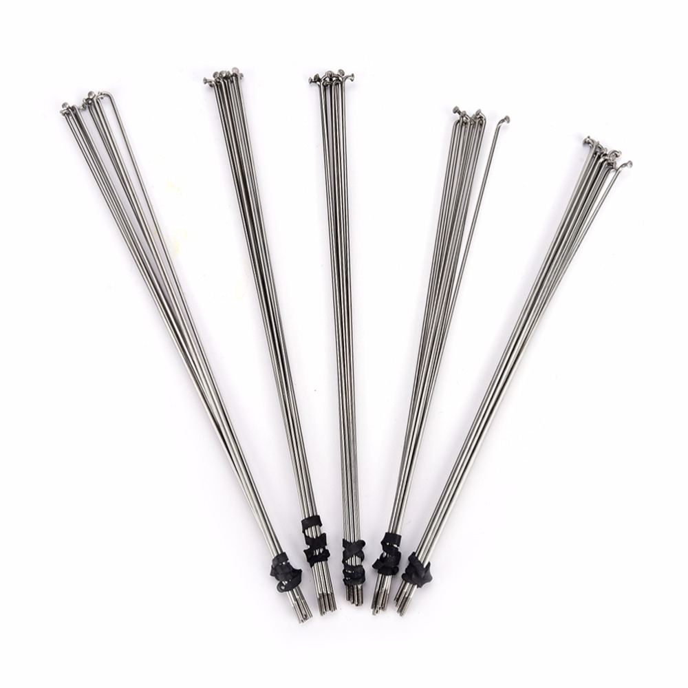 10Stck Neue Berg/Rennrad Stahl 14G Speichen Speichen + Nippel Splitter Farbe Hohe Festigkeit Fahrrad speichen 253 ~ 290mm